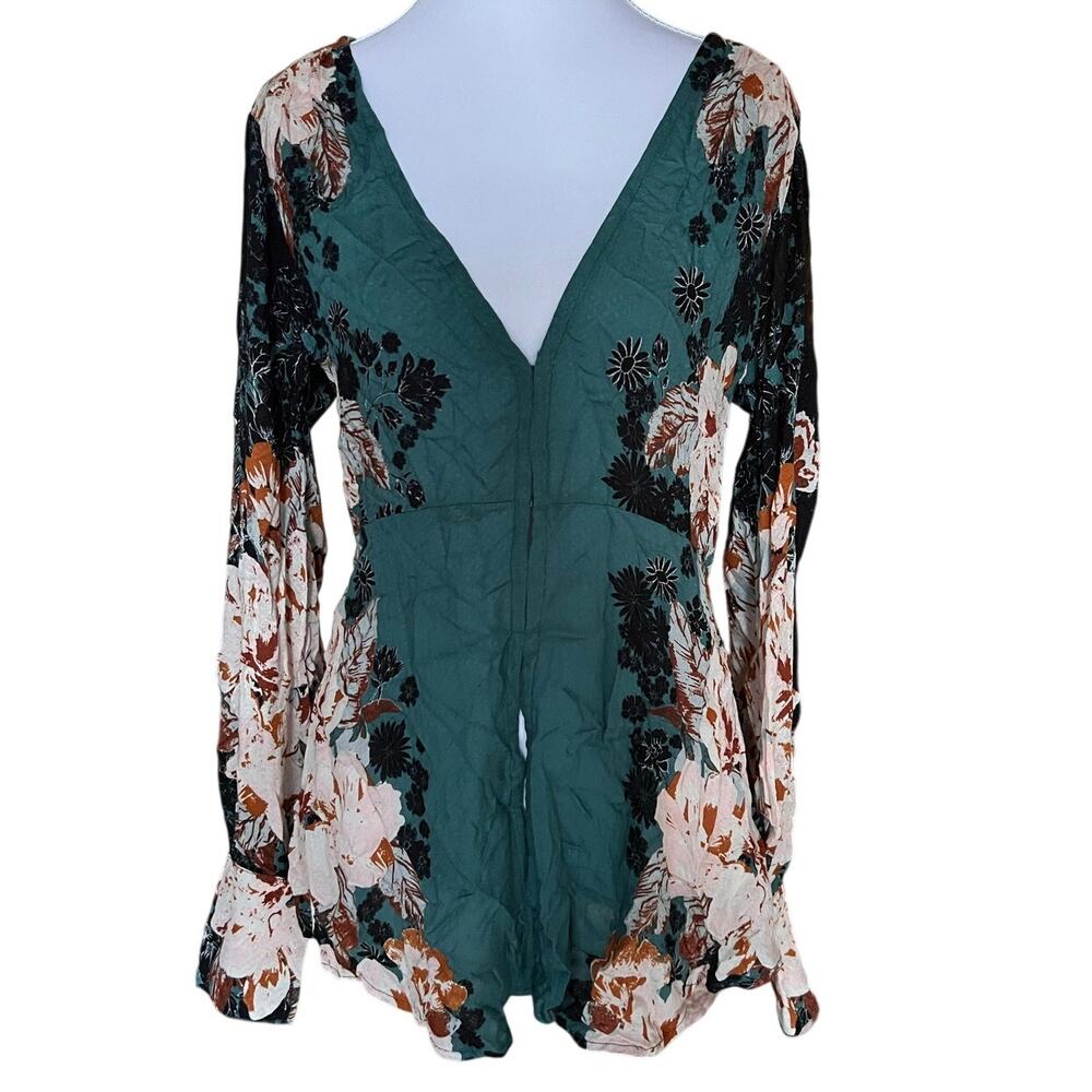 Free People Mikayla Print Floral Boho Tunic Top Longline Lightweight Women